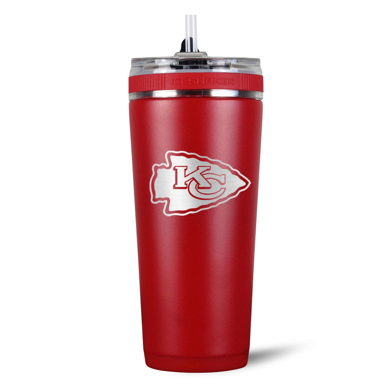 Load image into Gallery viewer, Ice Shaker - Officially Licensed Kansas City Chiefs 26oz Flex Bottle