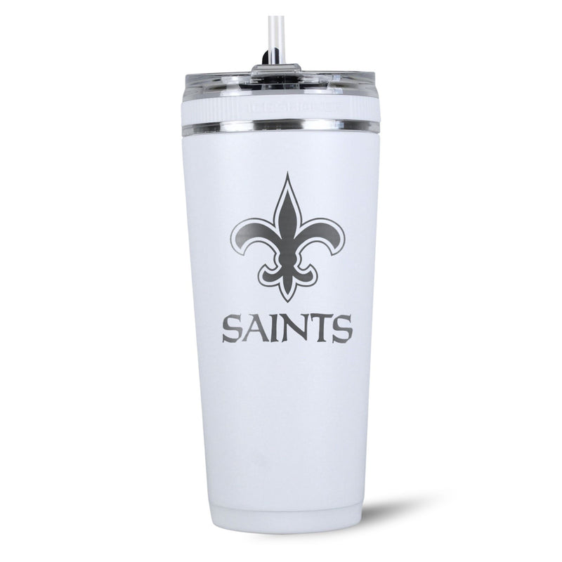 Load image into Gallery viewer, Ice Shaker - Officially Licensed New Orleans Saints 26oz Flex Bottle
