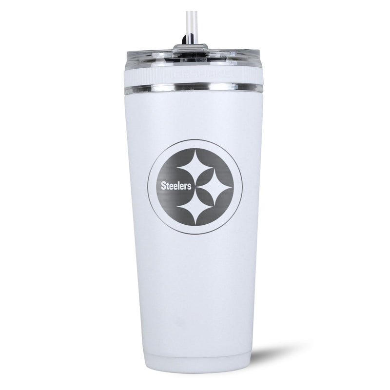 Load image into Gallery viewer, Ice Shaker - Officially Licensed Pittsburgh Steelers 26oz Flex Bottle