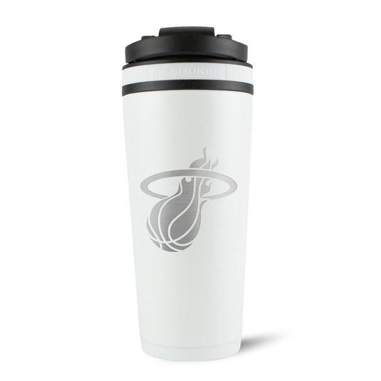 Ice Shaker - Officially Licensed Miami Heat 26oz Ice Shaker - White