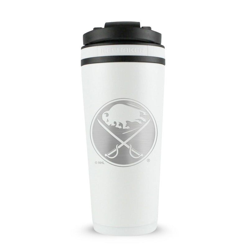 Load image into Gallery viewer, Ice Shaker - Officially Licensed Buffalo Sabres 26oz Ice Shaker - White