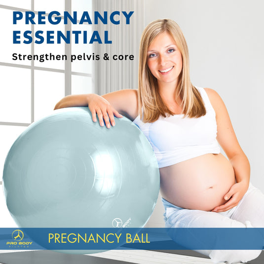 ProBody Pilates - Pregnancy Ball for Maternity, Labor and Birth. Includes Pregnancy Guide. (Mist)