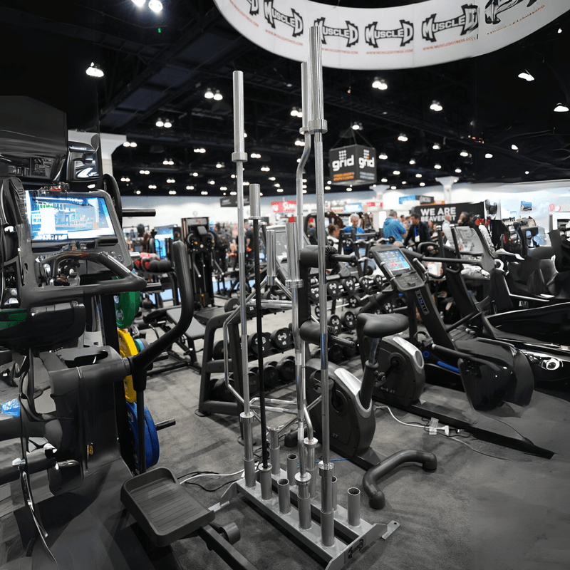 Load image into Gallery viewer, Muscle D Fitness - Vertical Olympic Bar Rack - 10 Bar - Sturdy Vertical Olympic Bar Holder