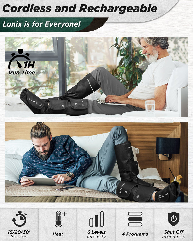 Load image into Gallery viewer, Lunix - LX1 FOOT AND CALF COMPRESSION MASSAGER BLACK