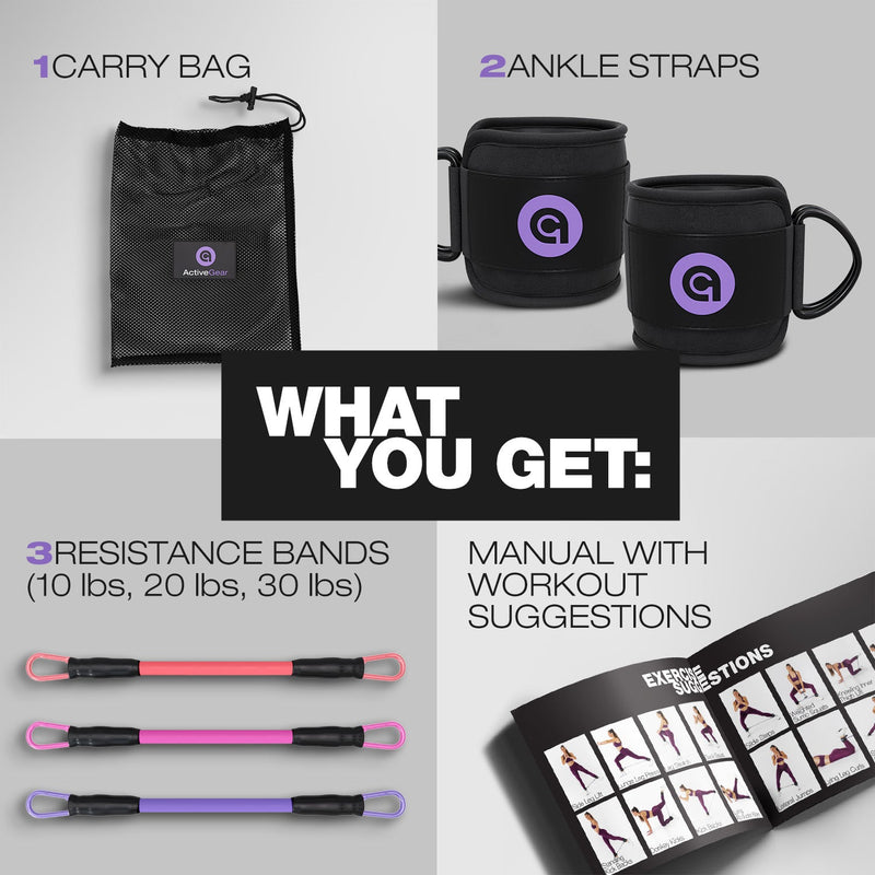 Load image into Gallery viewer, ActiveGear - Ankle Resistance Bands with Cuffs