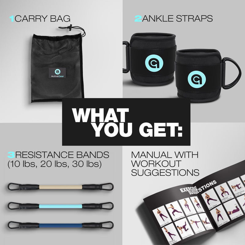 Load image into Gallery viewer, ActiveGear - Ankle Resistance Bands with Cuffs