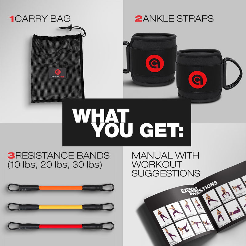 Load image into Gallery viewer, ActiveGear - Ankle Resistance Bands with Cuffs