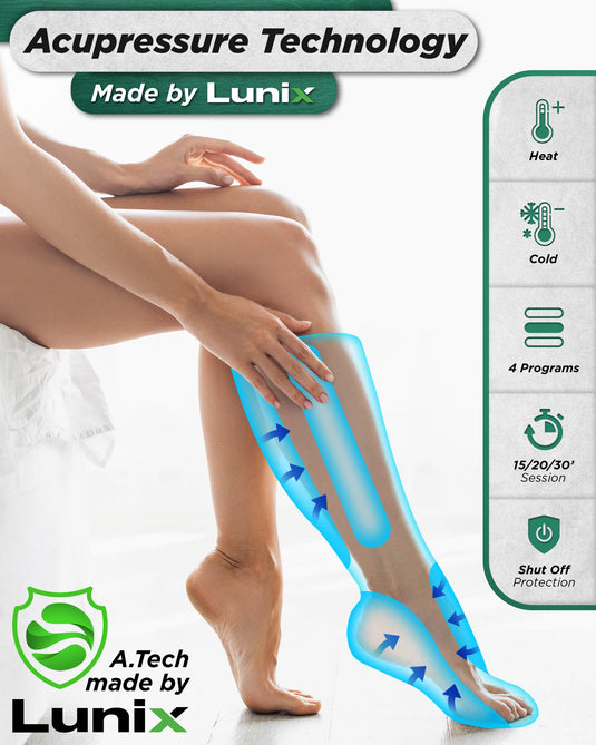 Lunix - LX1 FOOT AND CALF COMPRESSION MASSAGER BLACK