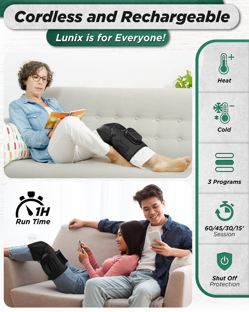 Load image into Gallery viewer, Lunix - LX4 Knee Massager, Charcoal Black