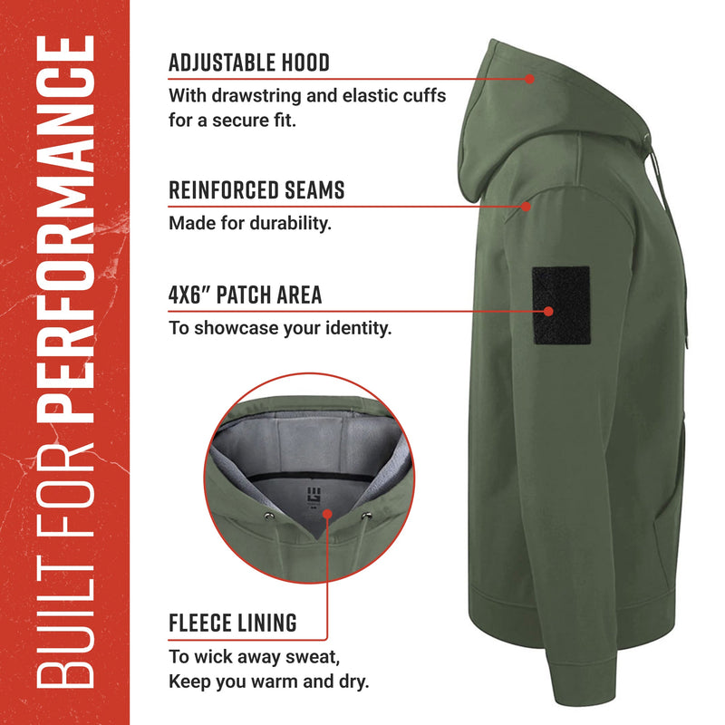 Load image into Gallery viewer, MudGear - All-Weather Warrior Hoodie (Olive Drab Green)