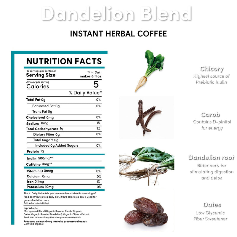 Load image into Gallery viewer, Teeccino - Instant Dandelion Herbal Coffee