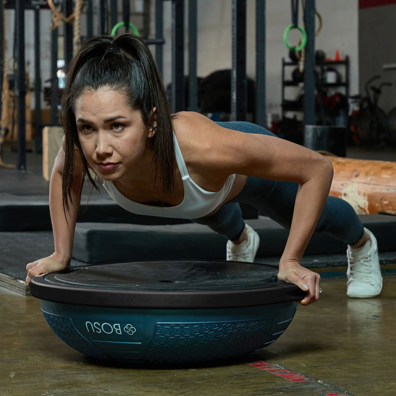 Load image into Gallery viewer, Bosu Home Balance Trainer for Strength, Flexibility, and Cardio Workouts, Blue