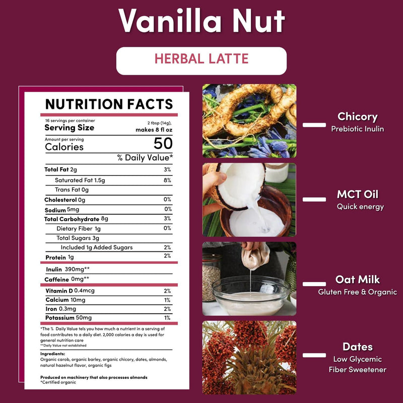 Load image into Gallery viewer, Teeccino - Instant Vanilla Nut Herbal Latte