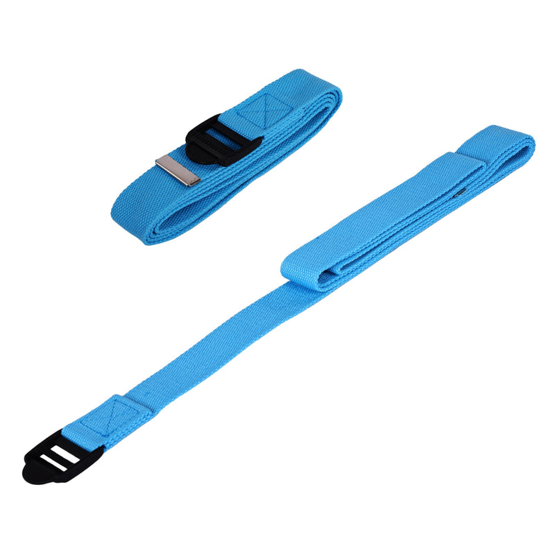 Load image into Gallery viewer, BalanceFrom Fitness - 7 Piece Yoga Set with Mat, Stretch Strap, & Knee Pad, Blue