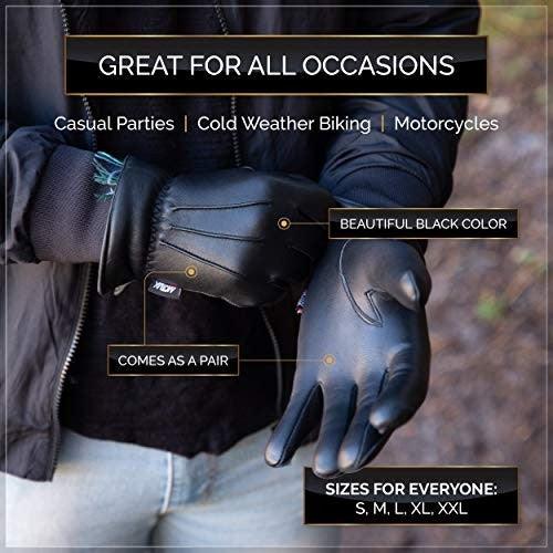 Load image into Gallery viewer, MRX - Men's Warm Winter Dress and Work Gloves, Thermal Lining, Genuine Black Leather