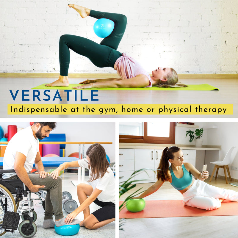 Load image into Gallery viewer, ProBody Pilates - 9 Inch Small Exercise Ball for Stability, Barre, Pilates, Yoga, and Balance (Electric Blues)