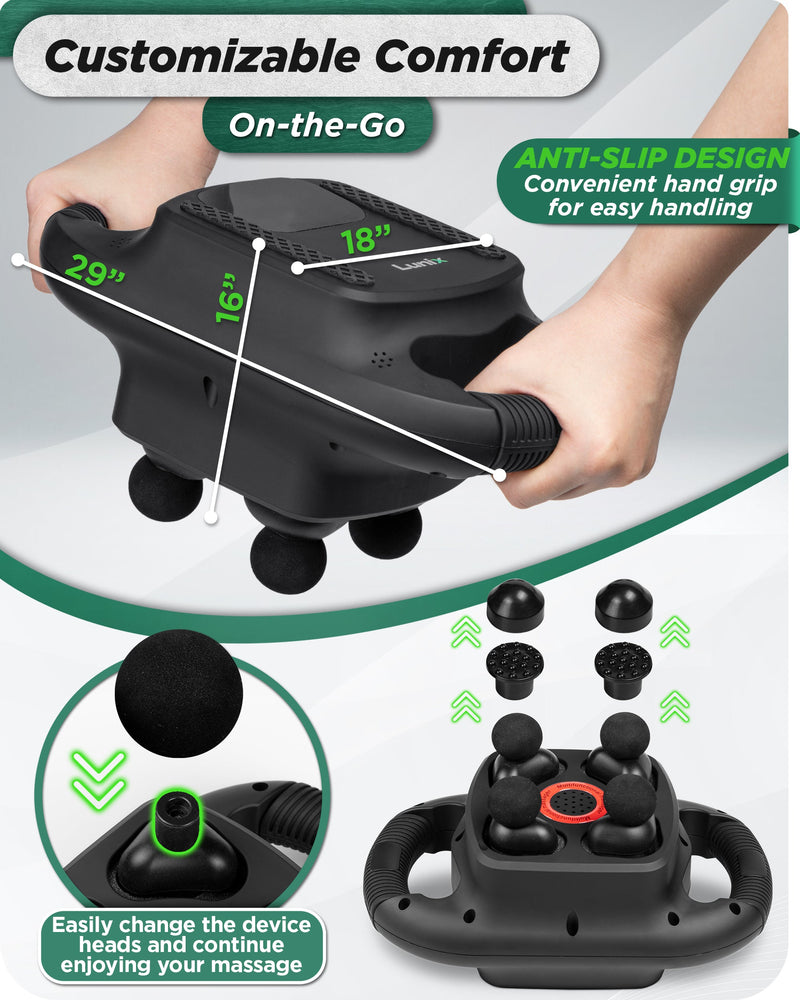 Load image into Gallery viewer, Lunix - LX25 4-Head Professional Massage Deep Tissue Massager