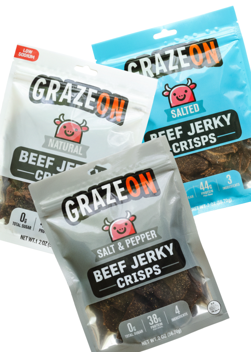 Load image into Gallery viewer, GrazeOn - 7 Flavor Beef Crisps Variety Pack (7 x 2.0 oz)