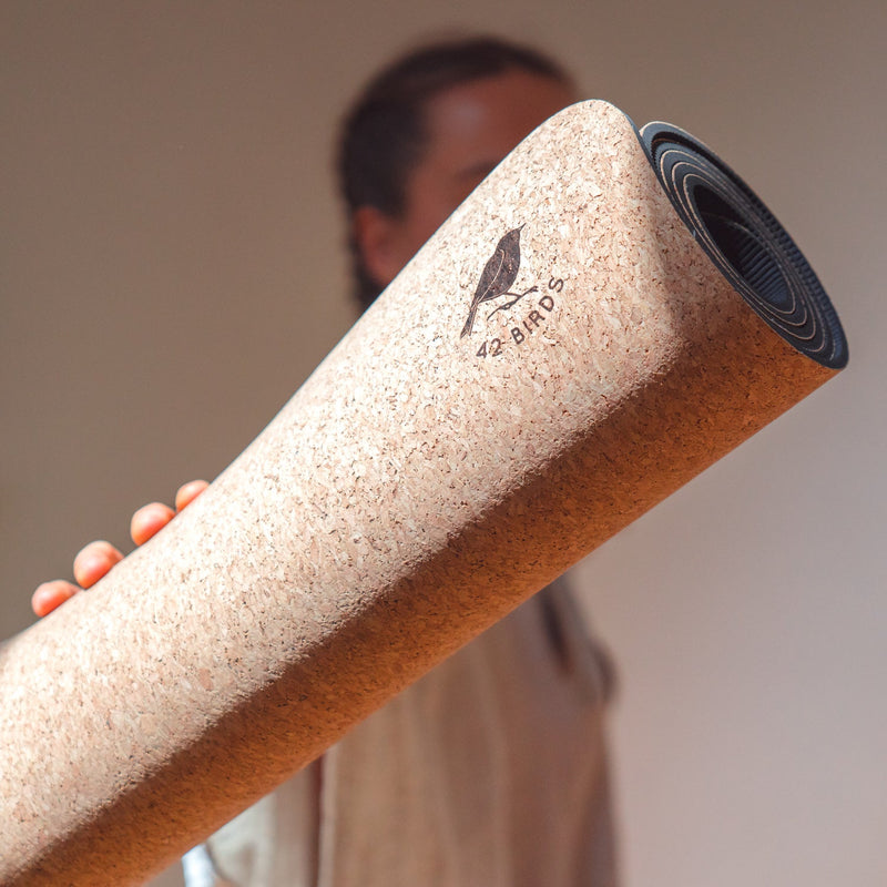 Load image into Gallery viewer, 42 Birds - Cork Lightweight Yoga Mat “The Robin”