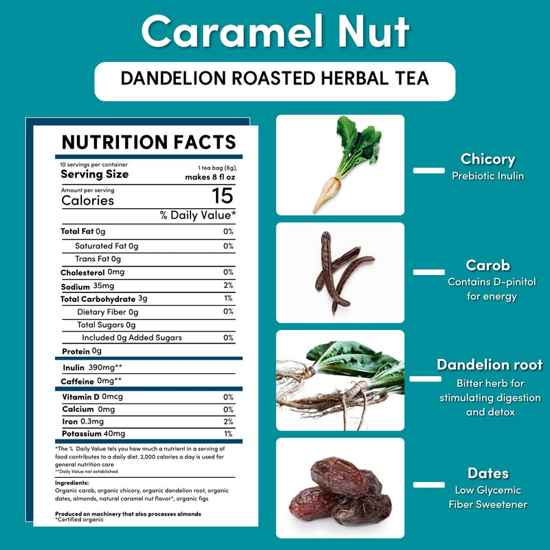 Load image into Gallery viewer, Teeccino - Dandelion Caramel Nut Roasted Herbal Tea