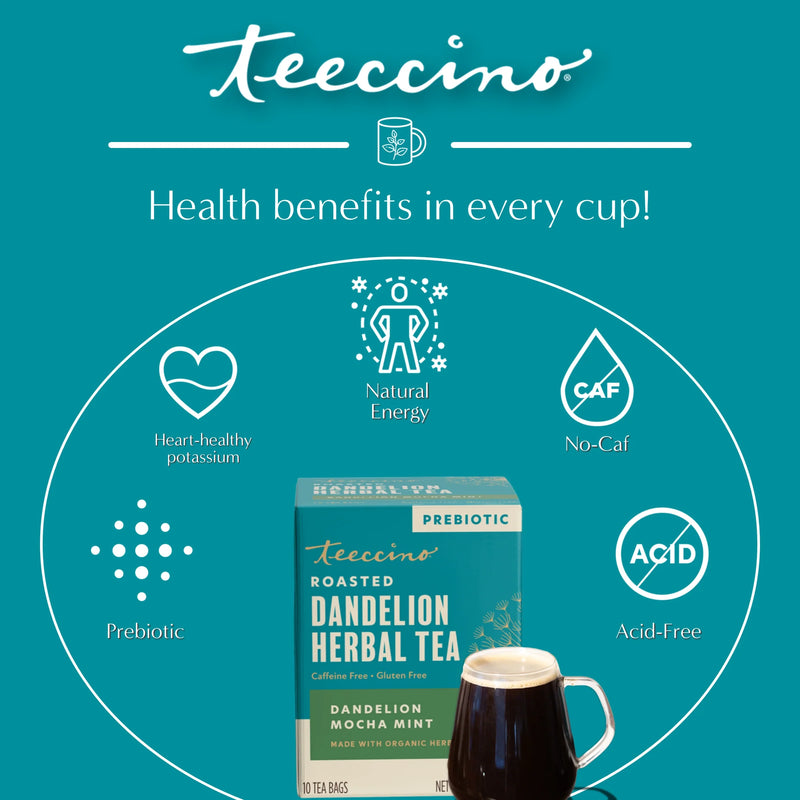 Load image into Gallery viewer, Teeccino - Dandelion Mocha Mint Roasted Herbal Tea