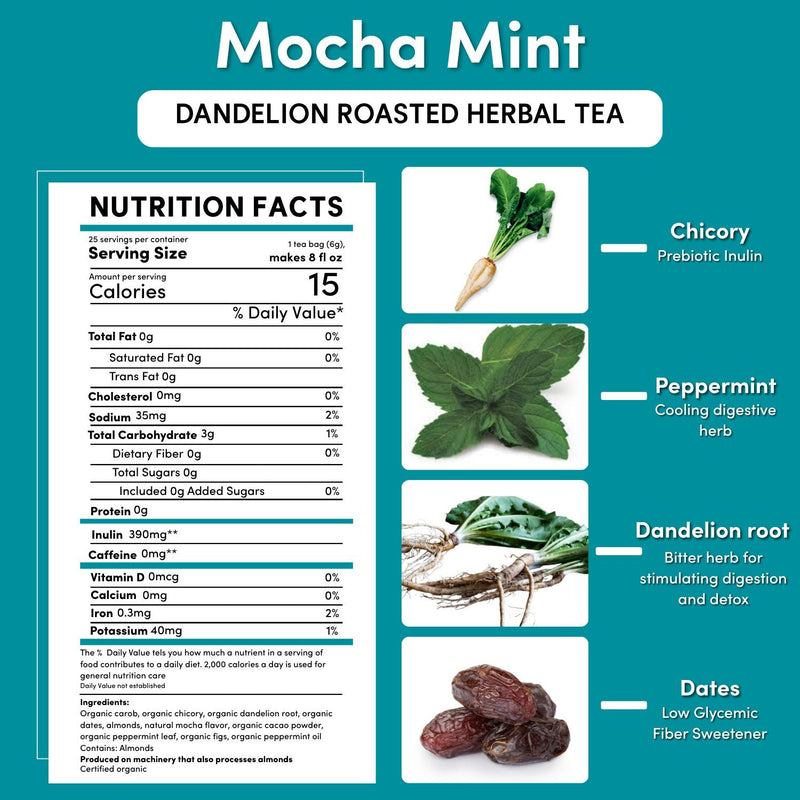 Load image into Gallery viewer, Teeccino - Dandelion Mocha Mint Roasted Herbal Tea