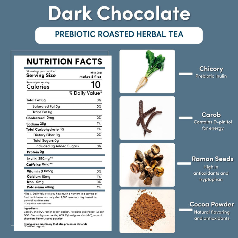 Load image into Gallery viewer, Teeccino - Dark Chocolate Prebiotic SuperBoost Herbal Tea