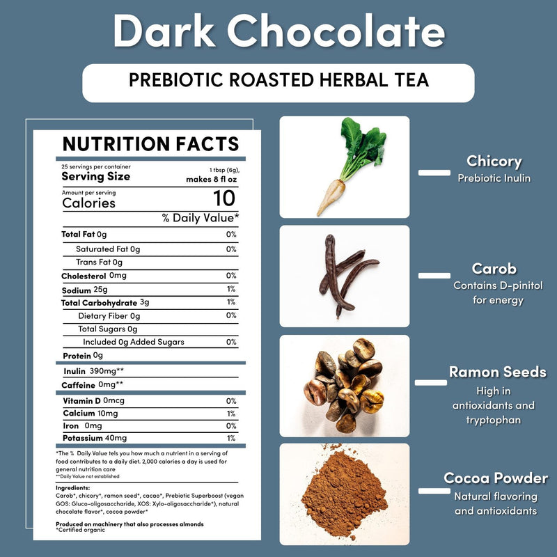 Load image into Gallery viewer, Teeccino - Dark Chocolate Prebiotic SuperBoost Herbal Tea