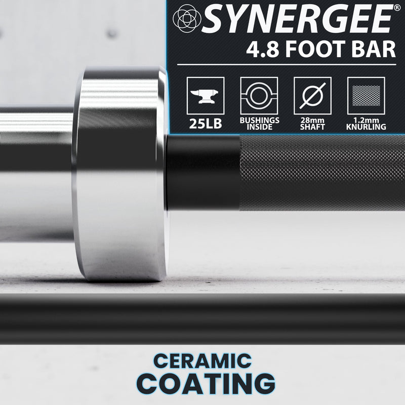Load image into Gallery viewer, Synergee - 20 lb / 25 lb Olympic Barbell (4 ft / 4'8")