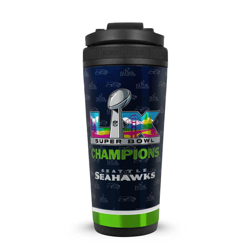 Load image into Gallery viewer, Ice Shaker - Seattle Seahawks Super Bowl LX Champions 26oz Ice Shaker