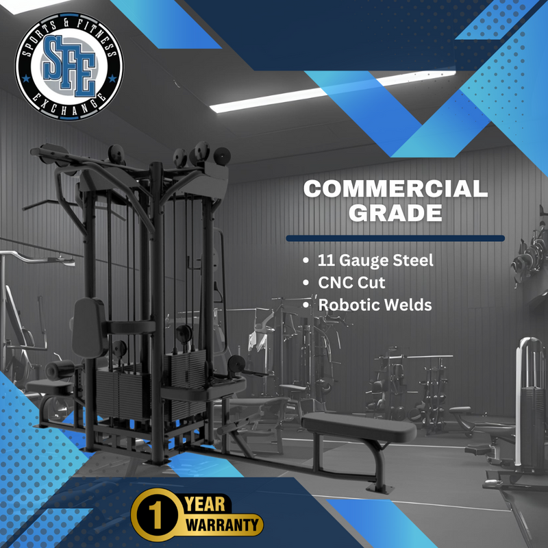 Load image into Gallery viewer, SFE - Commercial 4 Station Jungle Gym Machine with (4) Weight Stacks (New)