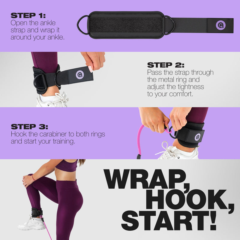 Load image into Gallery viewer, ActiveGear - Ankle Resistance Bands with Cuffs