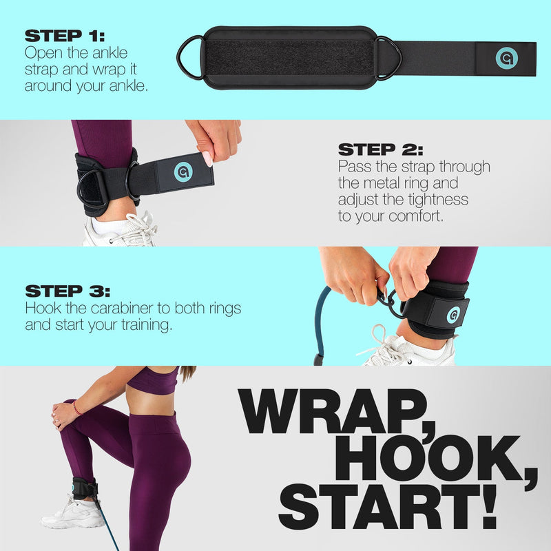 Load image into Gallery viewer, ActiveGear - Ankle Resistance Bands with Cuffs