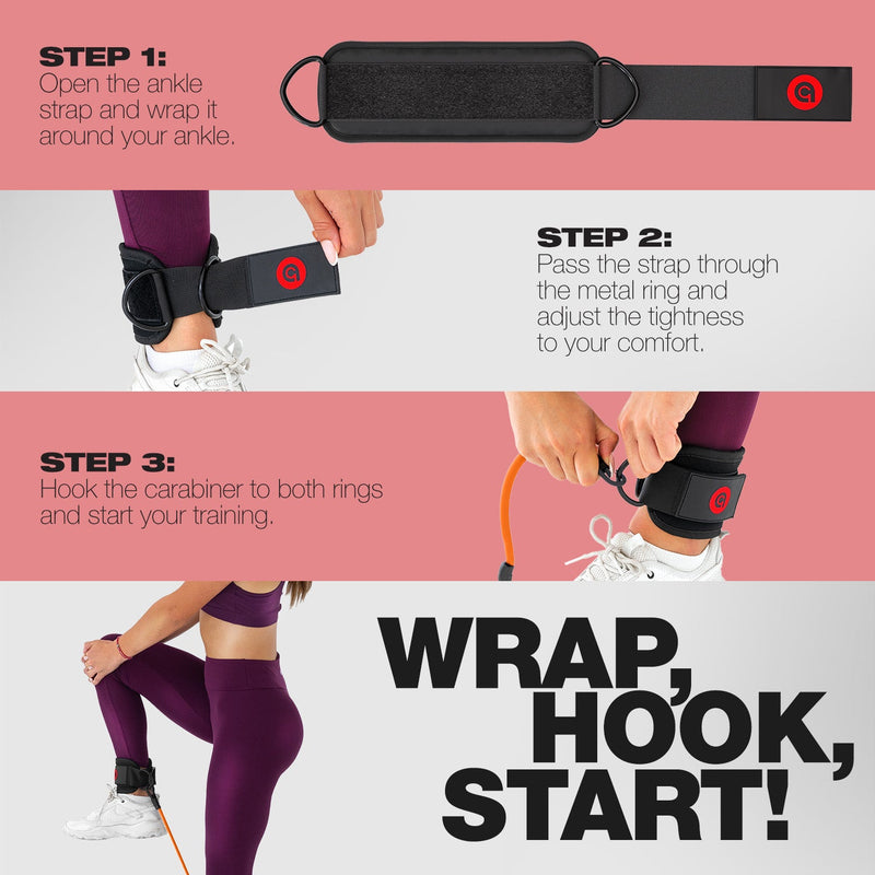 Load image into Gallery viewer, ActiveGear - Ankle Resistance Bands with Cuffs