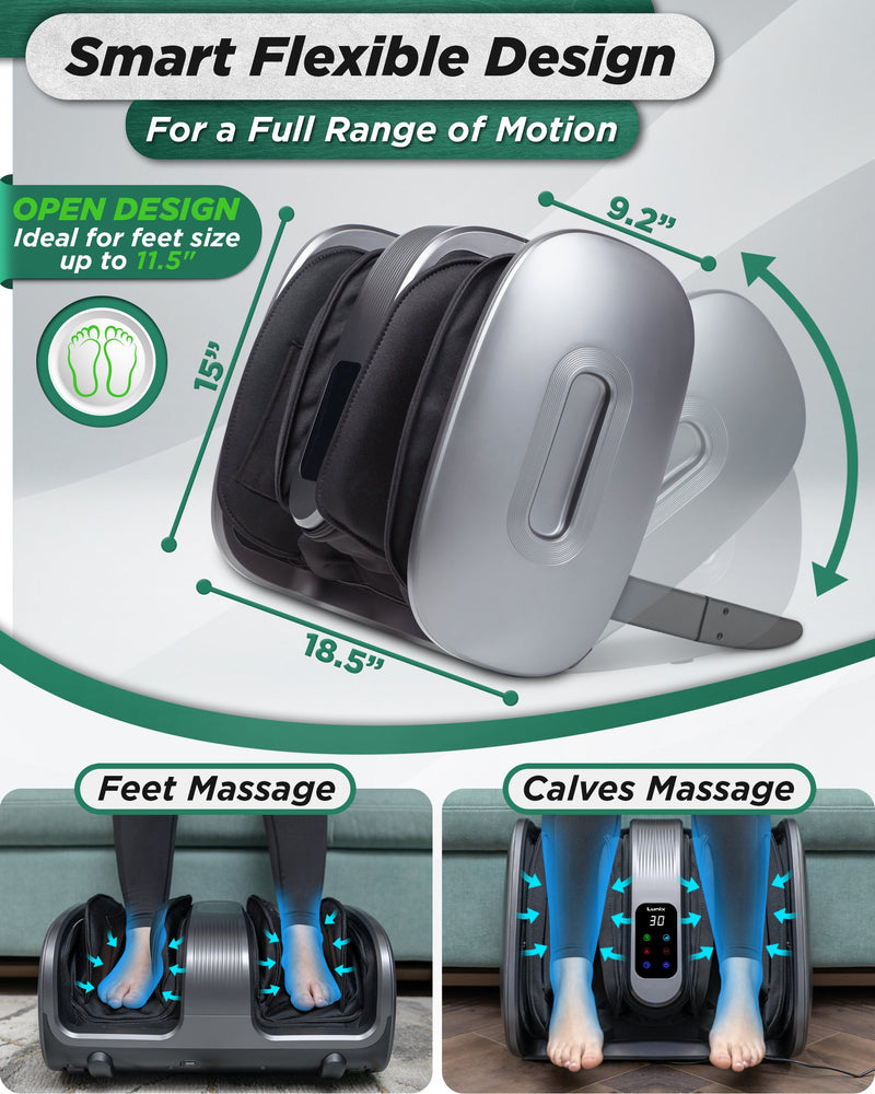 Load image into Gallery viewer, Lunix - LX20 Foot and Calf Massager for Plantar Fasciitis, Neuropathy Relief, Granite Gray