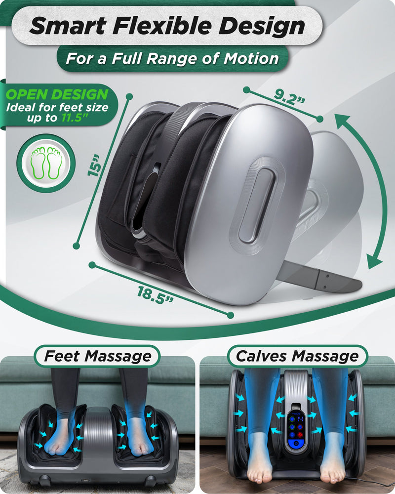 Load image into Gallery viewer, Lunix - LX21 Foot and Calf Massager with Remote, Neuropathy & Plantar Fasciitis Relief, Granite Gray