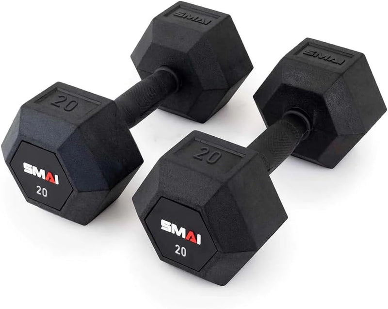 Load image into Gallery viewer, SMAI - Rubber Hex Dumbbells (Pair) - 10lb