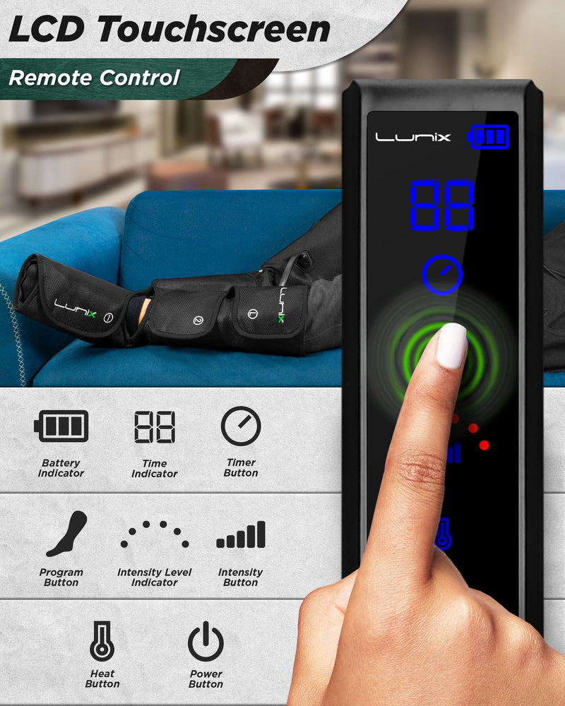 Load image into Gallery viewer, Lunix - LX1 FOOT AND CALF COMPRESSION MASSAGER BLACK
