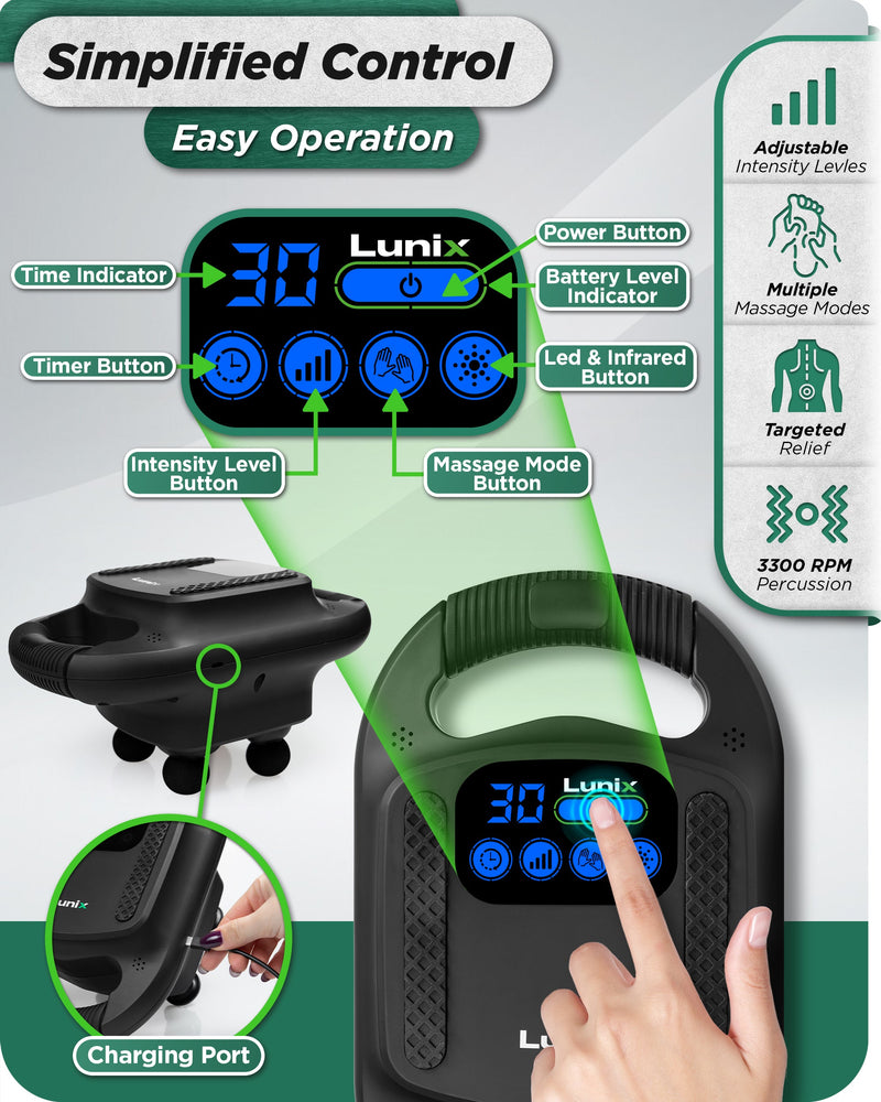 Load image into Gallery viewer, Lunix - LX25 4-Head Professional Massage Deep Tissue Massager