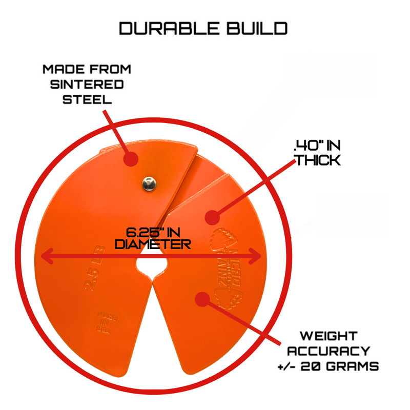Load image into Gallery viewer, Micro Gainz - Orange 2.5lb Dumbbell Fractional Weight Plates