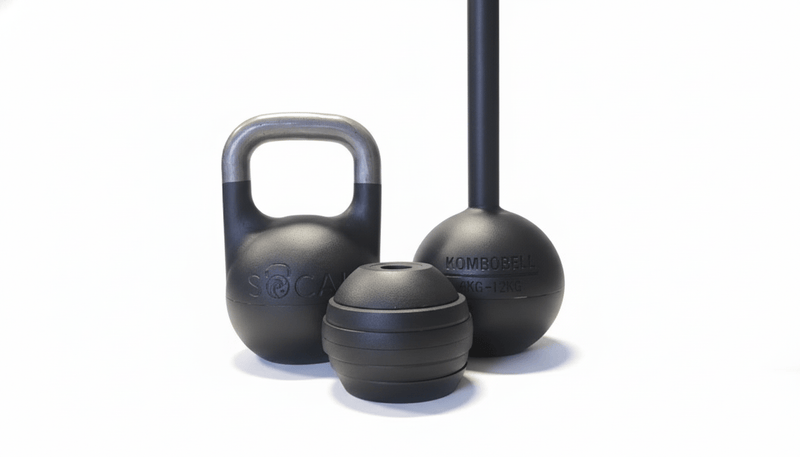 Load image into Gallery viewer, SoCal Kettlebellz - KOMBOBELL Jr. – 6–12 kg (13–26 lb) Adjustable Kettlebell & Macebell System
