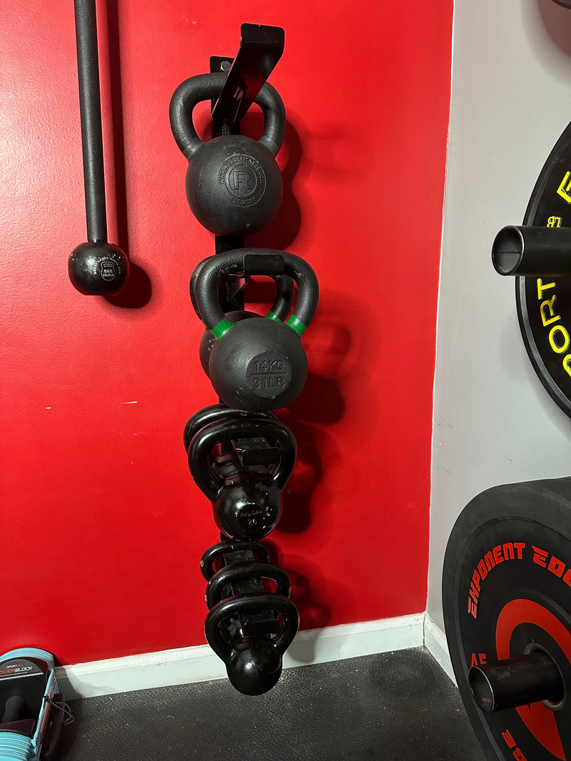 Load image into Gallery viewer, Exponent Edge - Wall Mounted Kettlebell Storage Rack