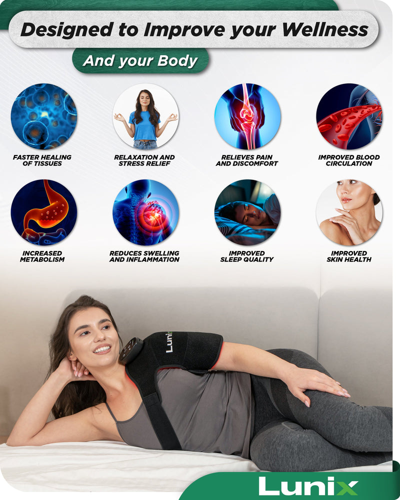 Load image into Gallery viewer, Lunix - LX19 Red Light Therapy for Knee, Elbow and Shoulder, Charcoal Black