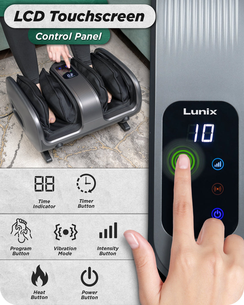 Load image into Gallery viewer, Lunix - LX20 Foot and Calf Massager for Plantar Fasciitis, Neuropathy Relief, Granite Gray