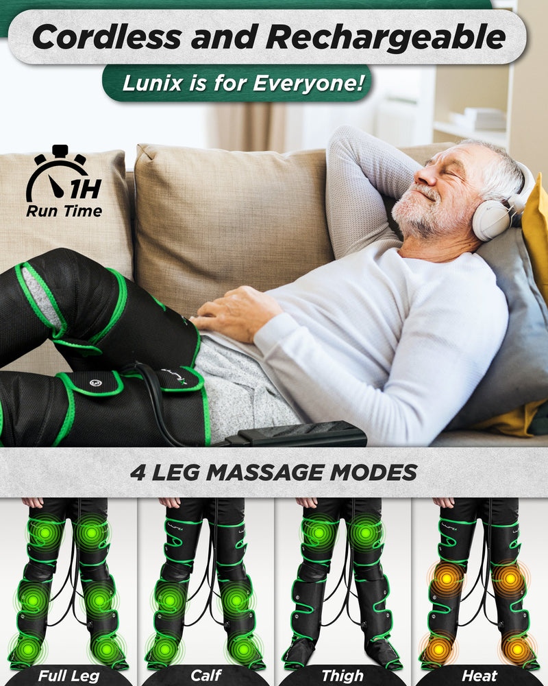 Load image into Gallery viewer, Lunix - LX10 FULL LEG COMPRESSION MASSAGER, WITH HOT/COLD PACK GREEN