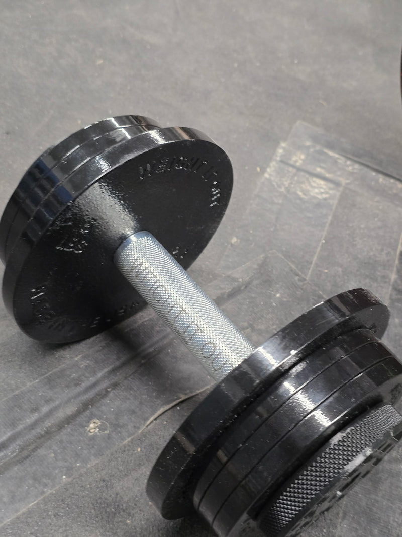 Load image into Gallery viewer, Weight It Out - Standard 1-inch Cast Iron Loadable Dumbbell Sets (110 / 190 / 270 LB)