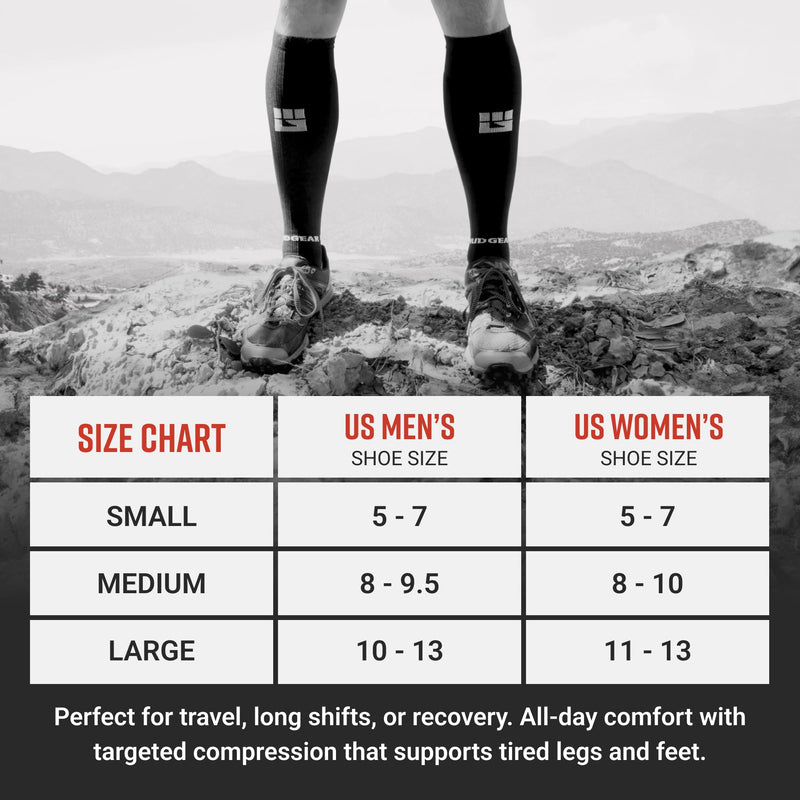 Load image into Gallery viewer, MudGear - Tall Compression Socks (Black/Orange)