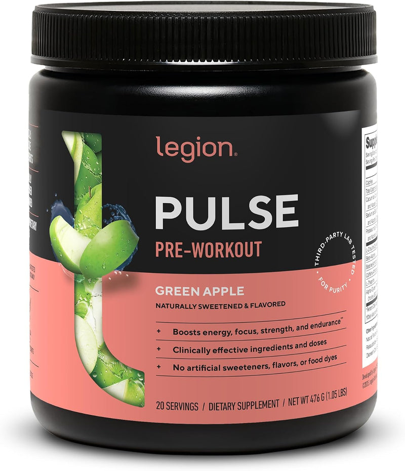 Load image into Gallery viewer, Legion Athletics - Pulse Pre-Workout - Green Apple / 20 Servings