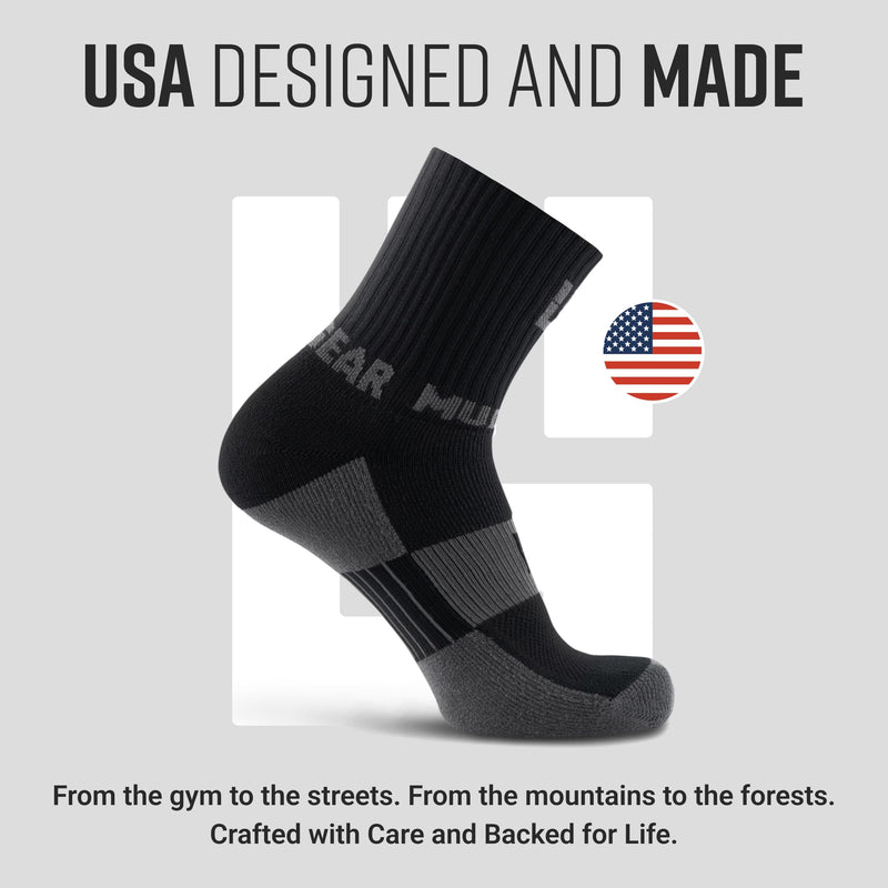 Load image into Gallery viewer, MudGear - 5" Crew Height Trail Running Sock (Black/Gray)