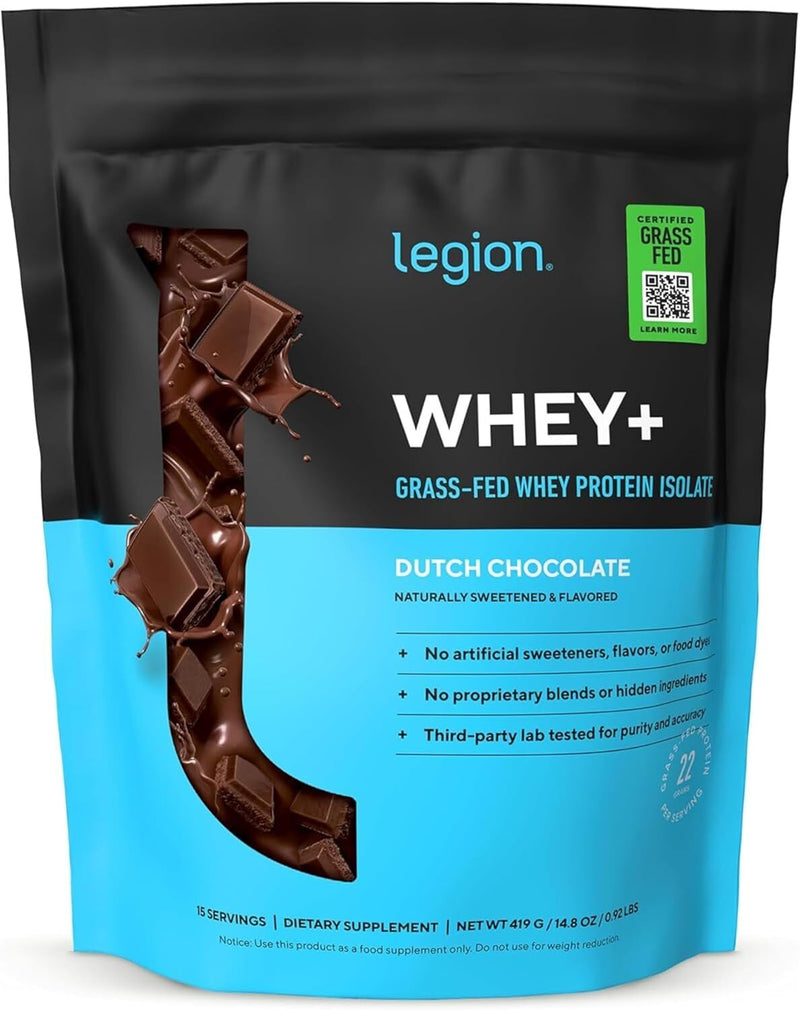 Load image into Gallery viewer, Legion Athletics - Grass-Fed Whey+ Protein Isolate Powder - Chocolate / 15 Servings